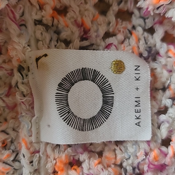 Anthro Akemi+Kin 'Hattie' Mulit-Color Crochet Poncho Sweater - Size OSFM - Picture 7 of 8